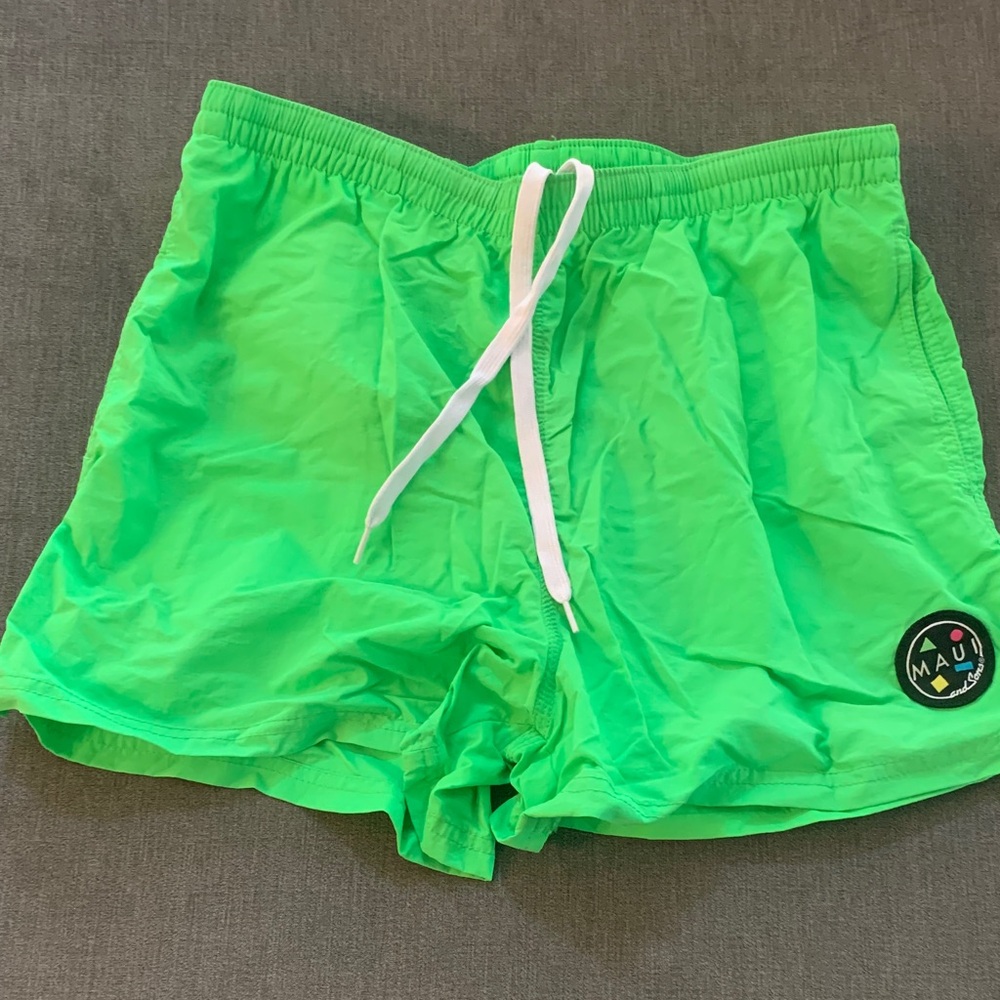 Maui and Sons Neon Green Swim Shorts